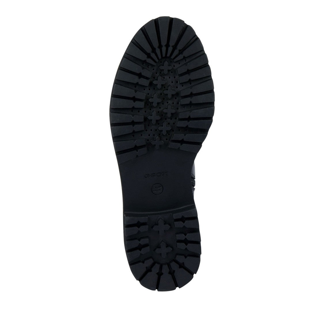 Geox Iridea Black Lugged Sole Zipper Nubuck Boots