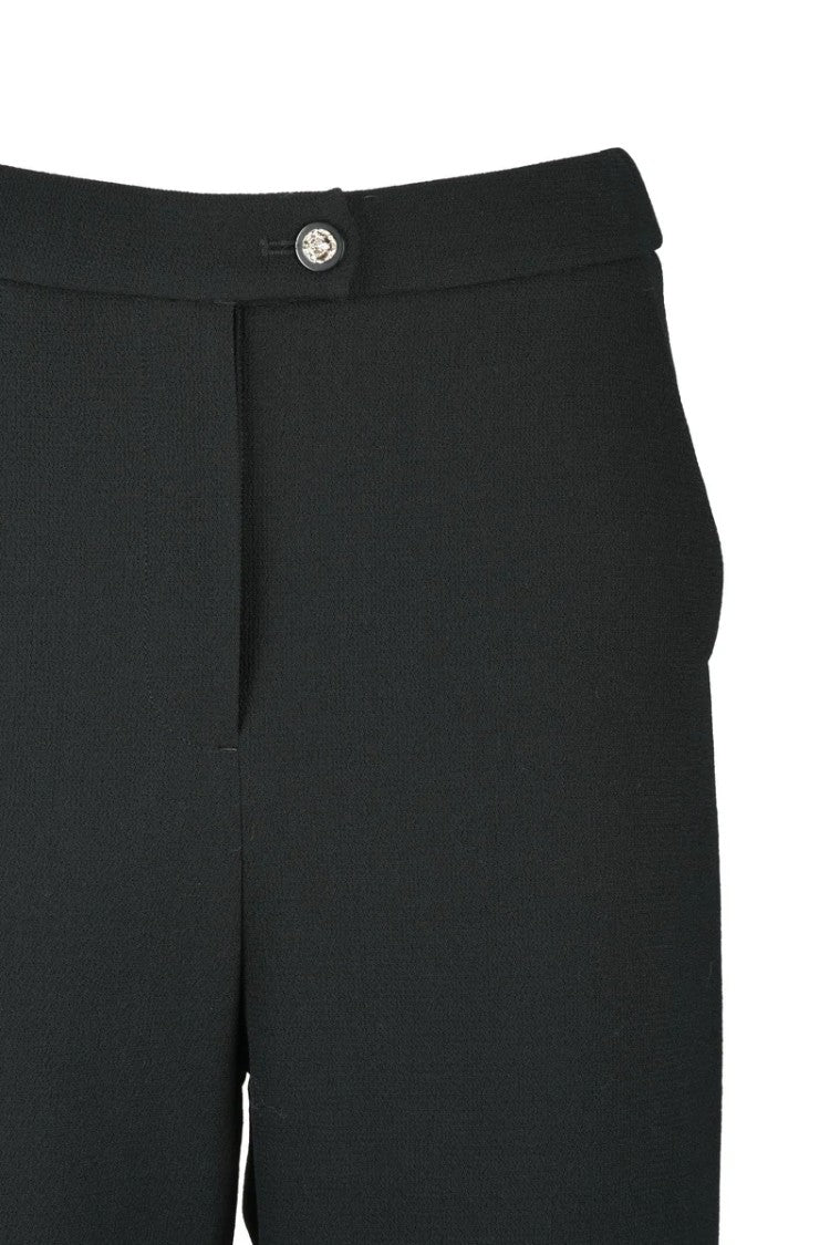 Edward Achour Capri Wool Trousers - Black