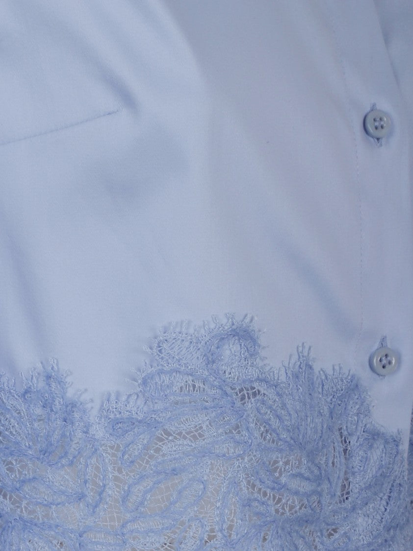 Ermanno Scervino Cropped Light Blue Shirt