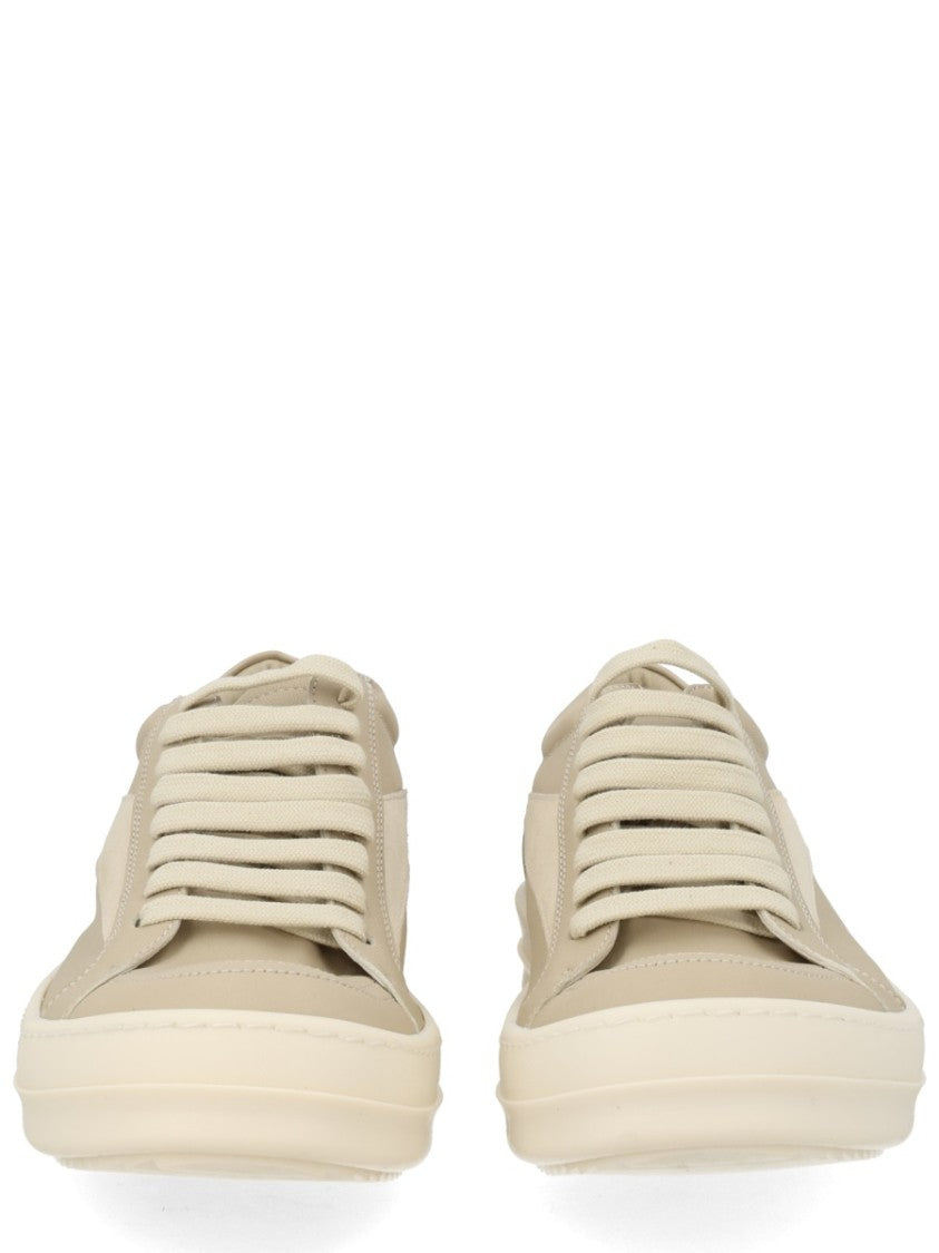 Rick Owens Beige Vintage Sneaks Ram Leather Sneakers