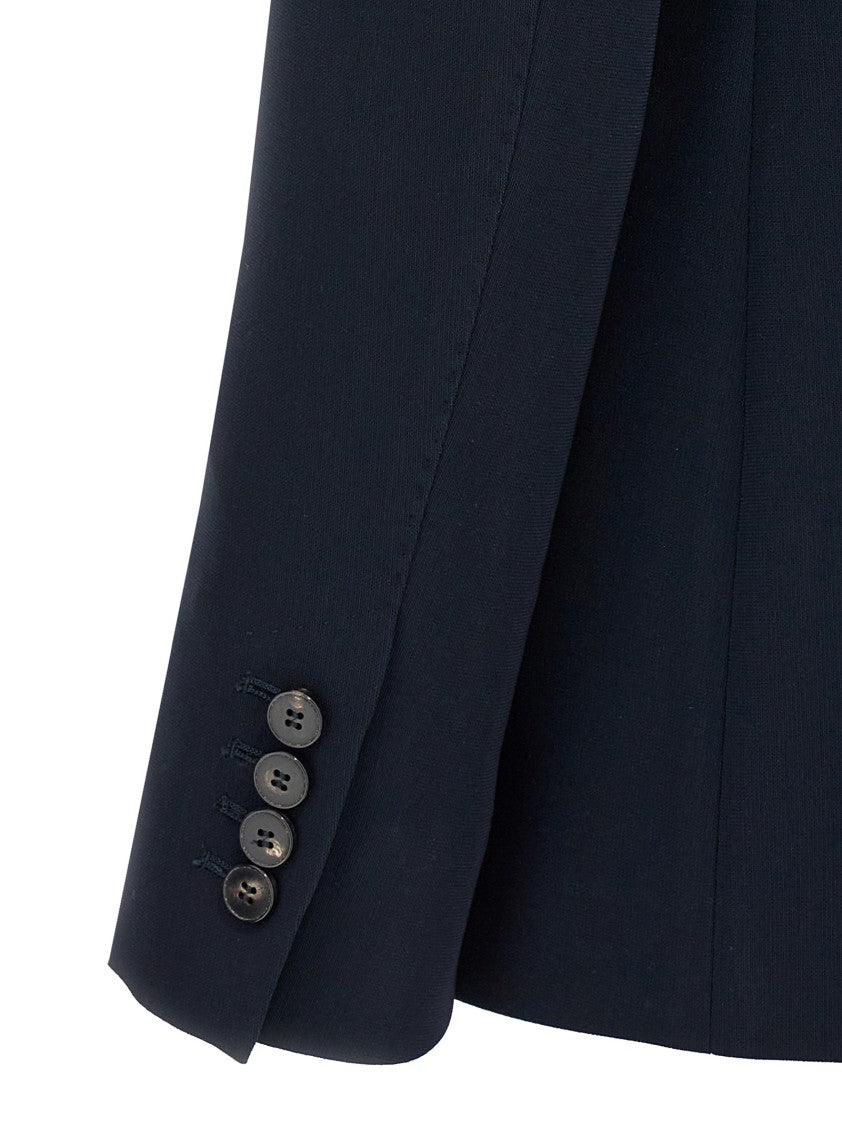 Alberto Biani Tailored Double-Breasted Blazer With Notched Lapel