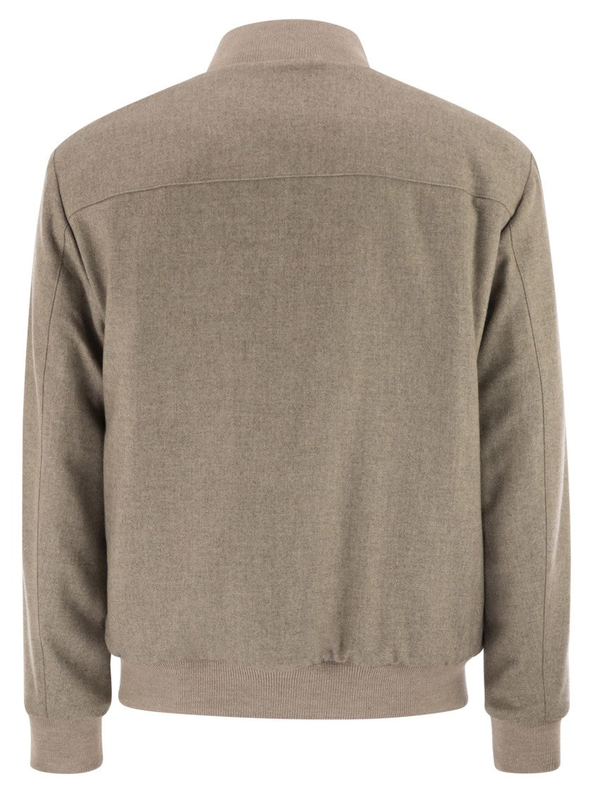 Fay Virgin Wool Bomber Jacket