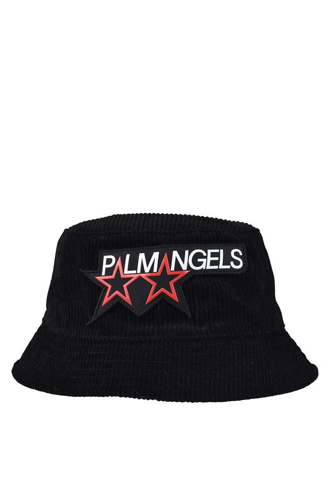 Palm Angels Velvet Bucket Hat With Embroidered Logo