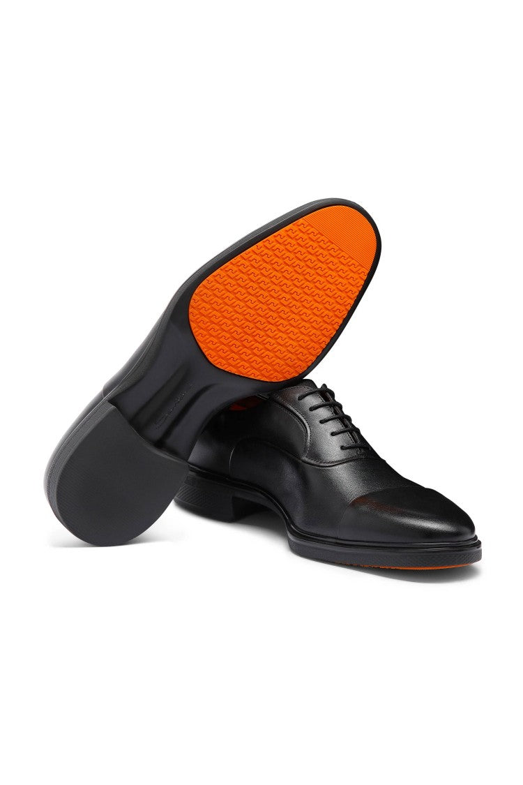 Santoni Easy Leather Lace-Up Shoes