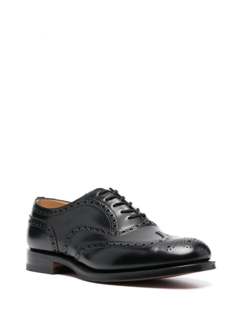 Church's Black Burwood Leather Intricate Brogues