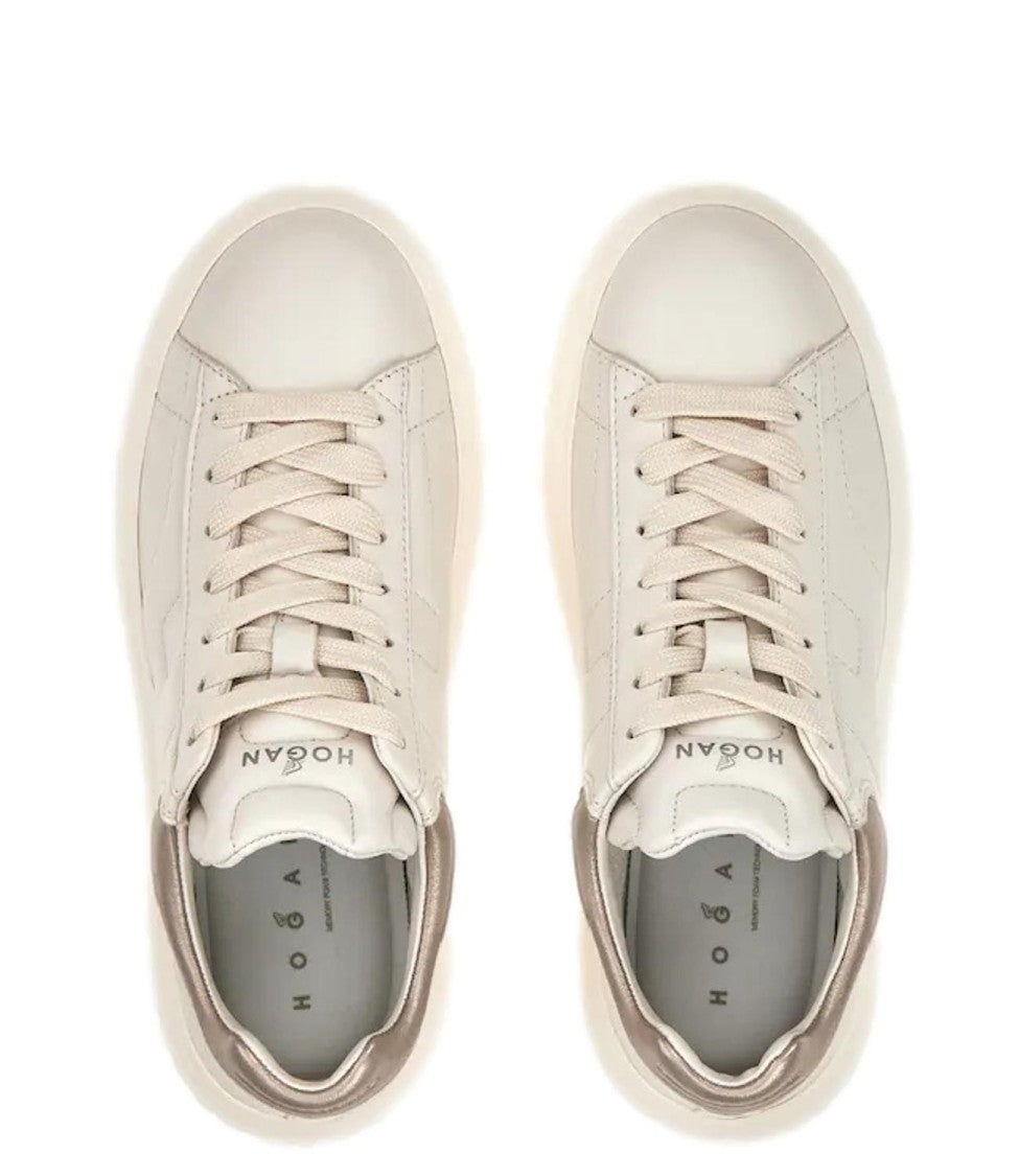 Hogan H-Stripes Allacciato H Sheepskin Low-Top Sneakers