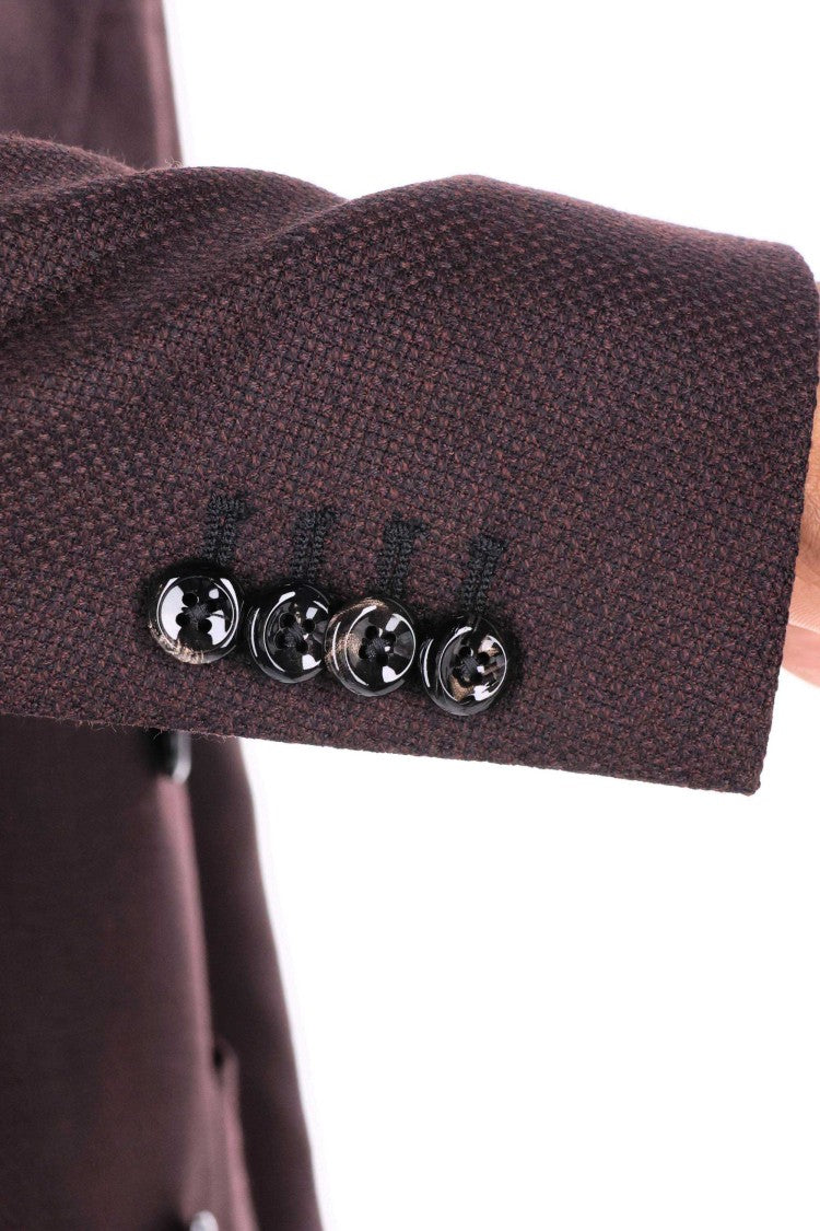 Tagliatore Montecarlo Line Double-Breasted Textured Jacket