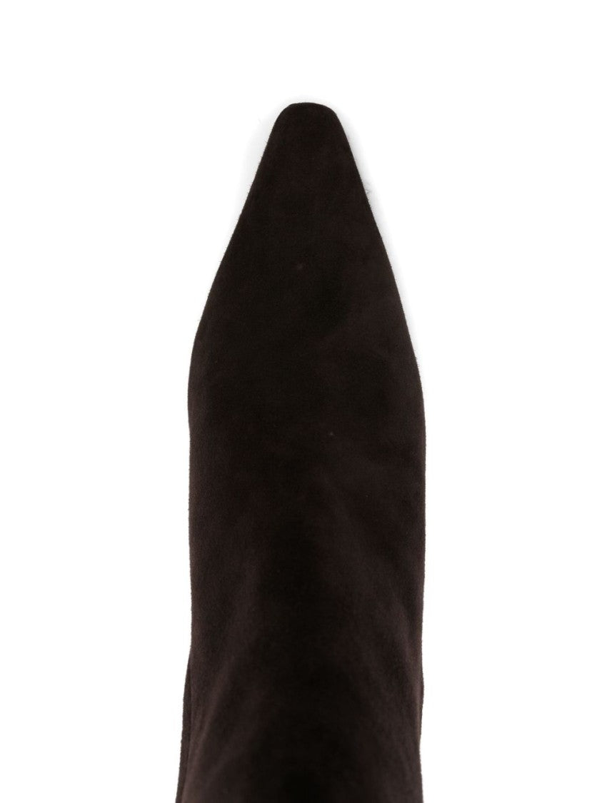 Roberto Festa Pointed Toe Ankle Boots With Mid-Height Stiletto Heel
