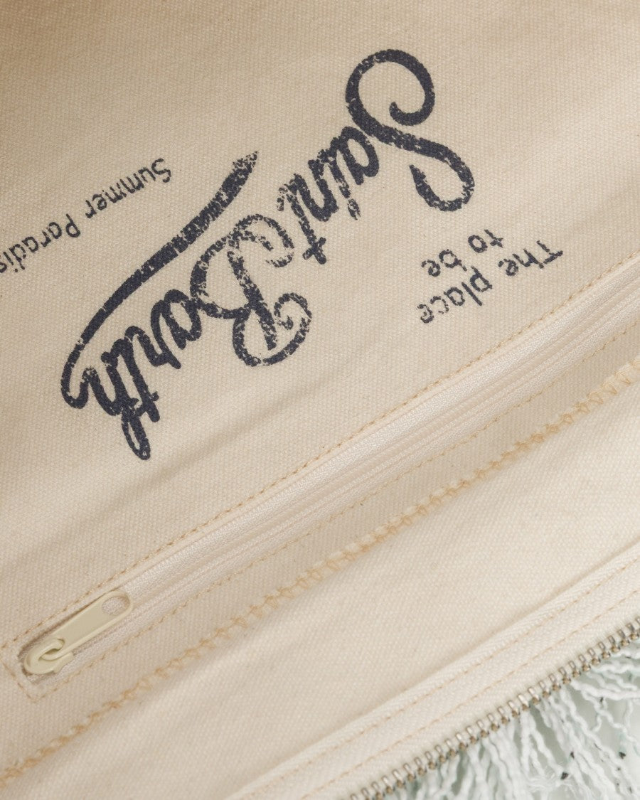 Mc2 Saint Barth Patchwork Tote Bag With Frayed Edges