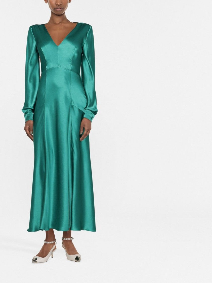 Alberta Ferretti Green Maxi Dress