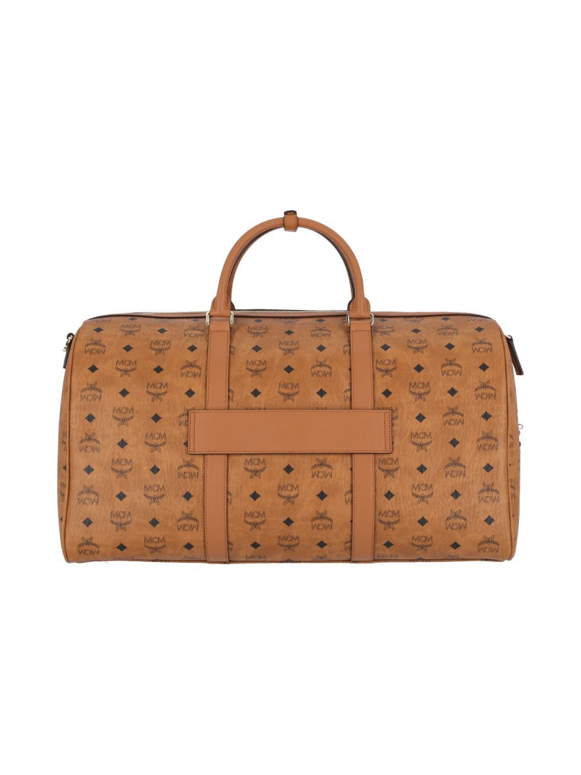 Mcm Ottomar Weekender Bag With Nappa Leather And Logo Print
