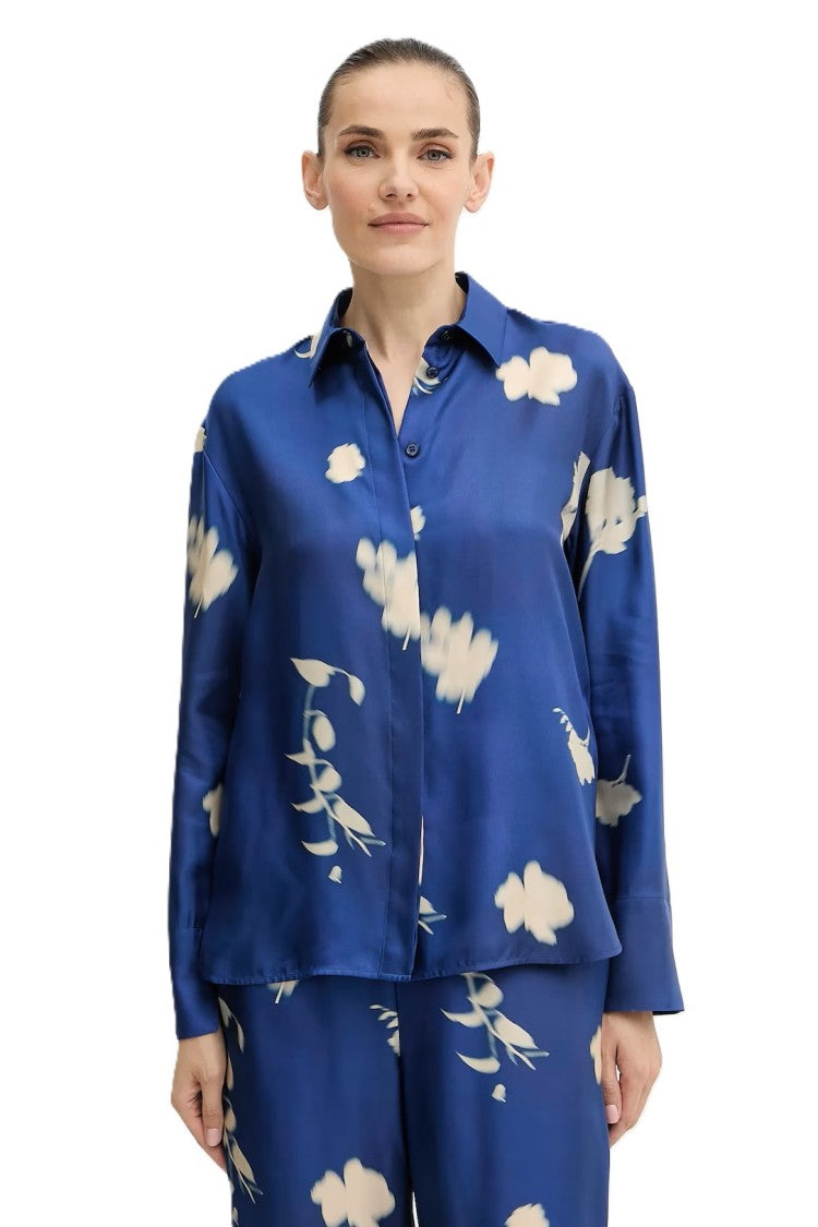 Max Mara Refined Silk Shirt With Floral Pattern