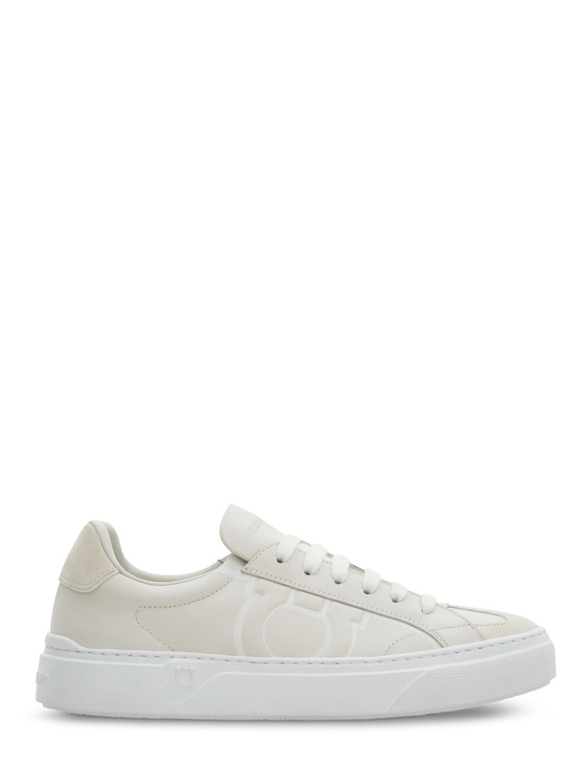 Ferragamo Smooth Leather Low-Top Sneakers With Minimalist Design