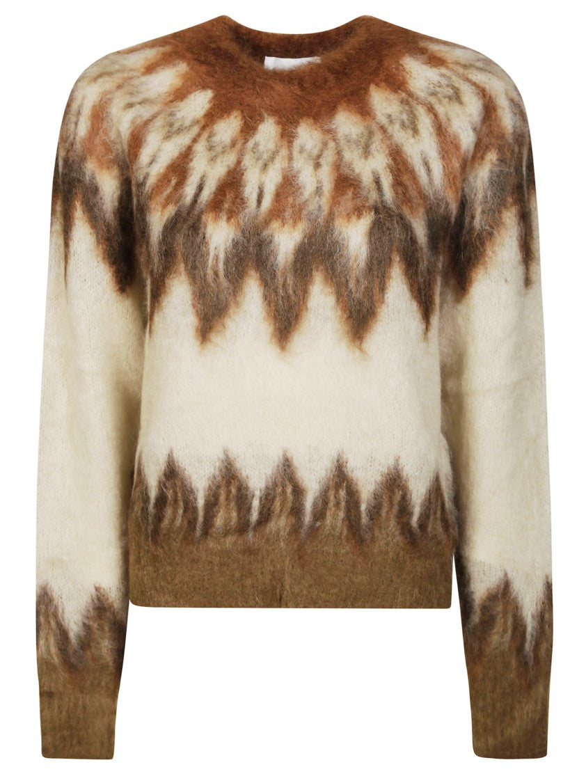 Isabel Marant Étoile Gradient Knit Sweater With Zigzag Motif
