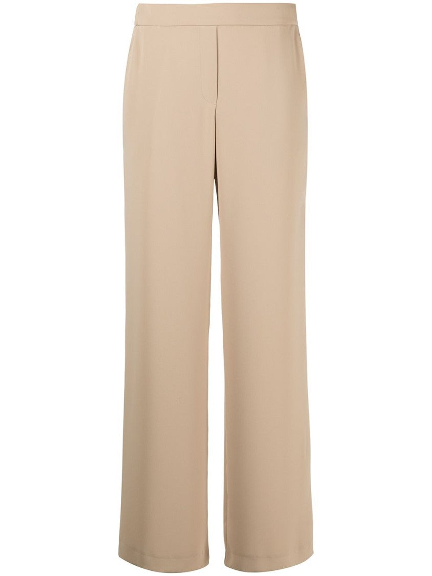 Parosh Wide-Leg Trousers With Clean Front