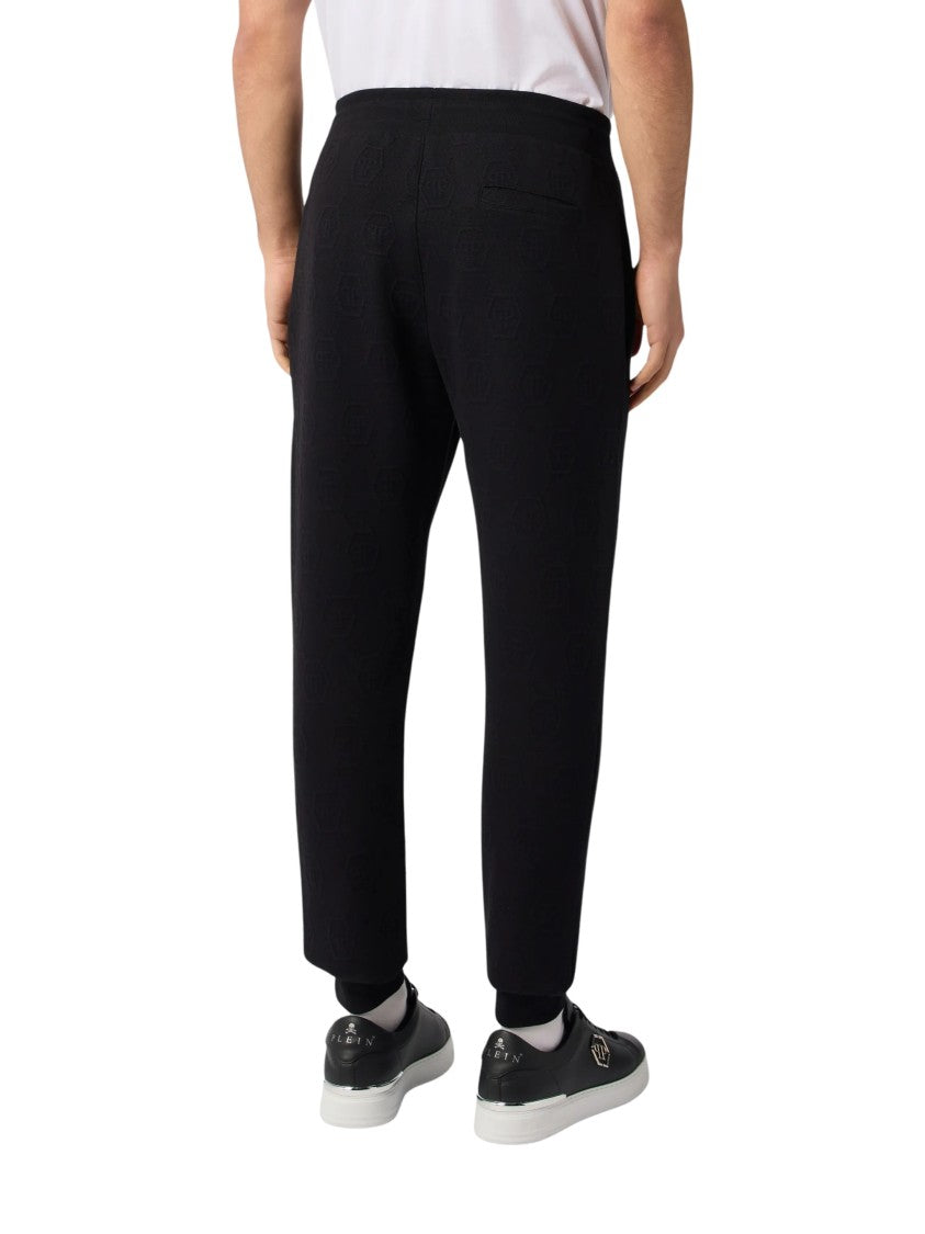 Philipp Plein Black Jogging Pants With Elasticated Waistband And Logo Patch