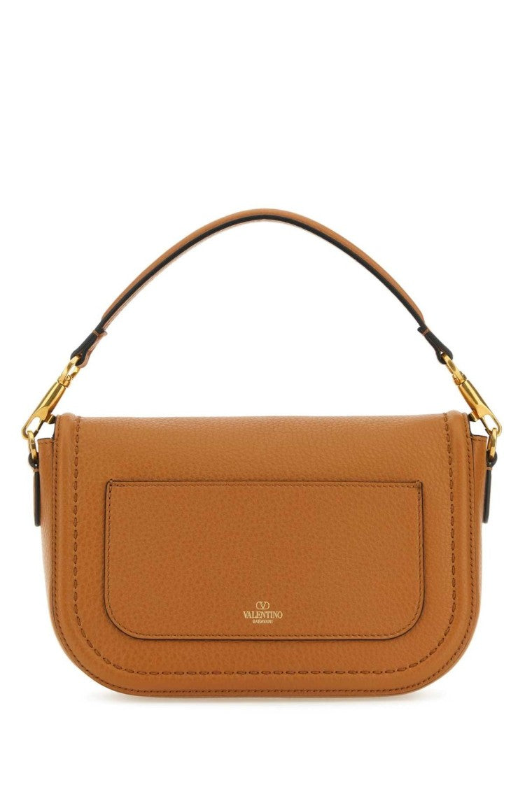 Valentino Garavani Structured Calfskin Leather Shoulder Bag
