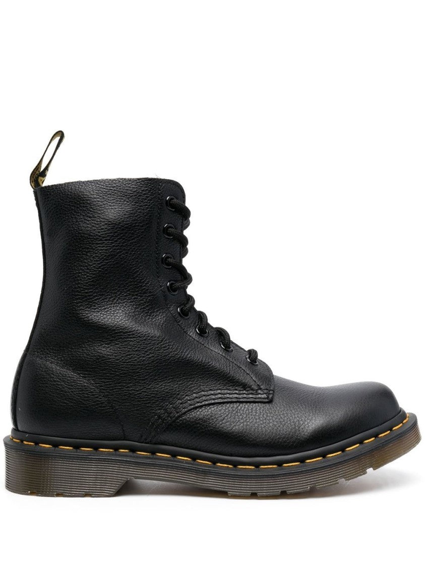 Dr. Martens Lace-Up Ankle Boots With Textured Leather