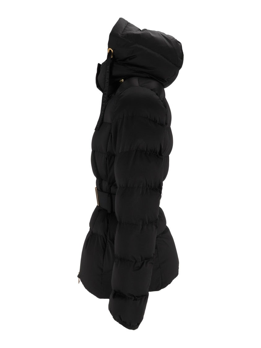 Elisabetta Franchi Padded Quilted Belted Jacket