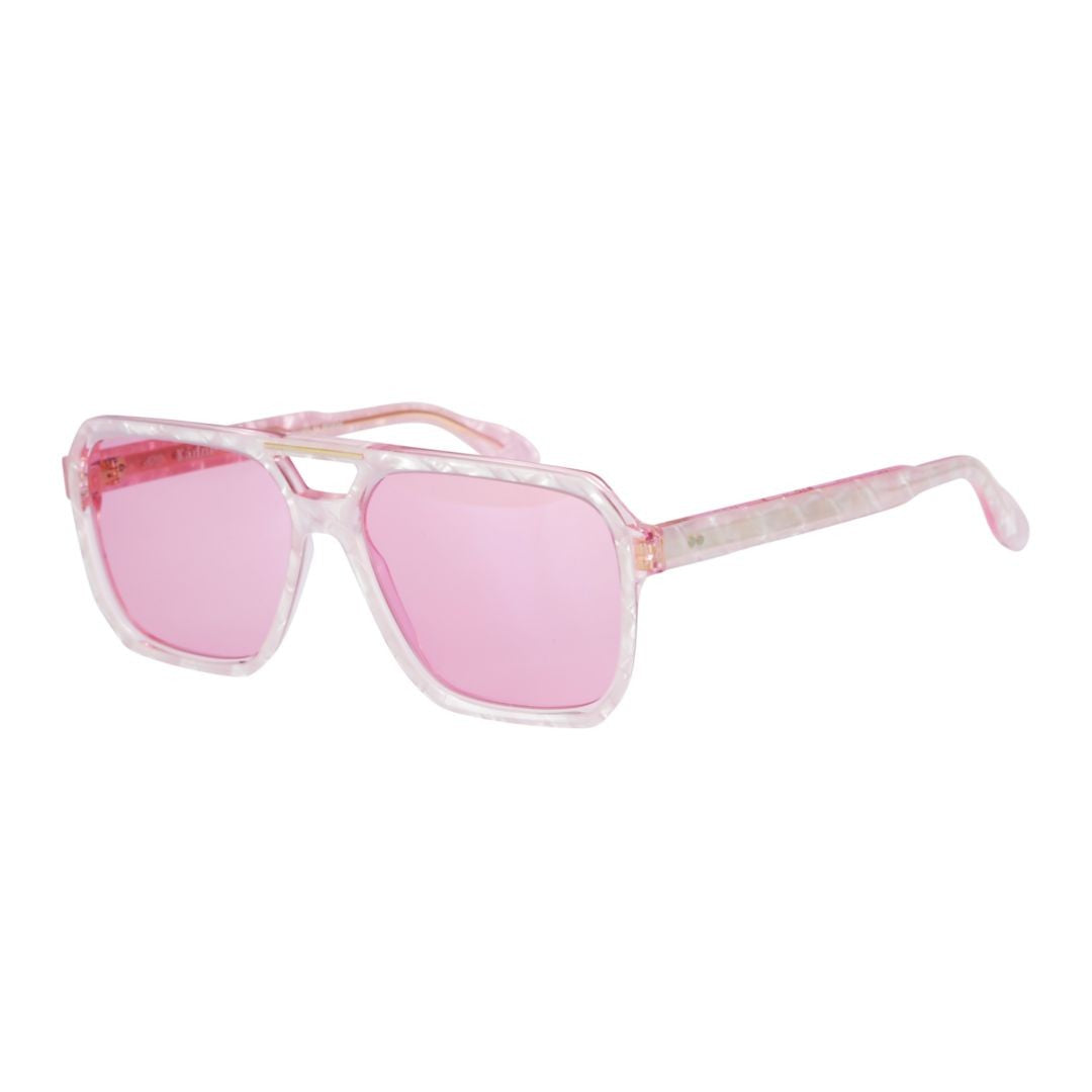 Kador Big 1-58 Translucent Pink Sunglasses With Double Bridge