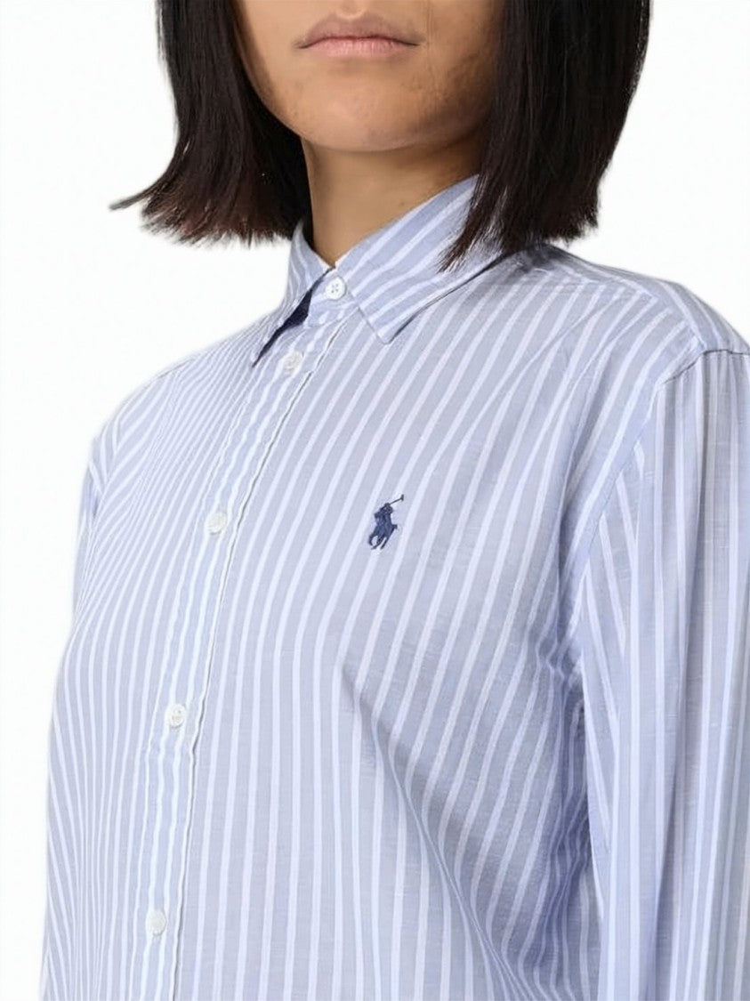 Polo Ralph Lauren Long-Sleeved Button-Up Shirt With Vertical Stripes