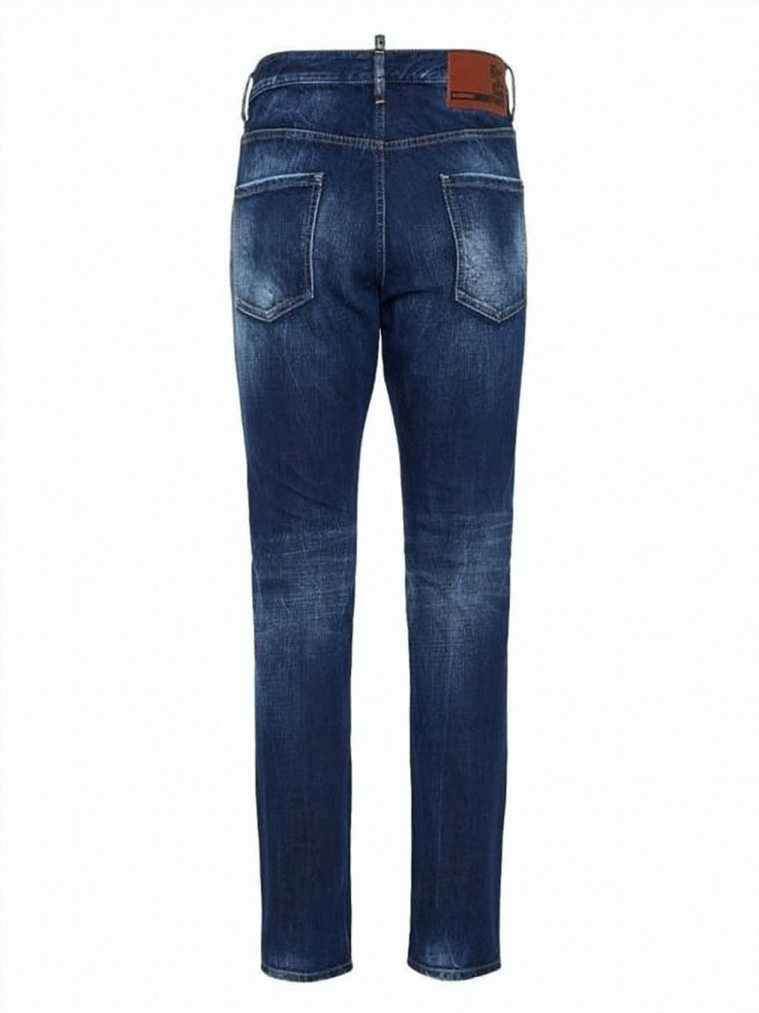 Dsquared2 Slim Fit Denim Pants With Classic Five-Pocket Design