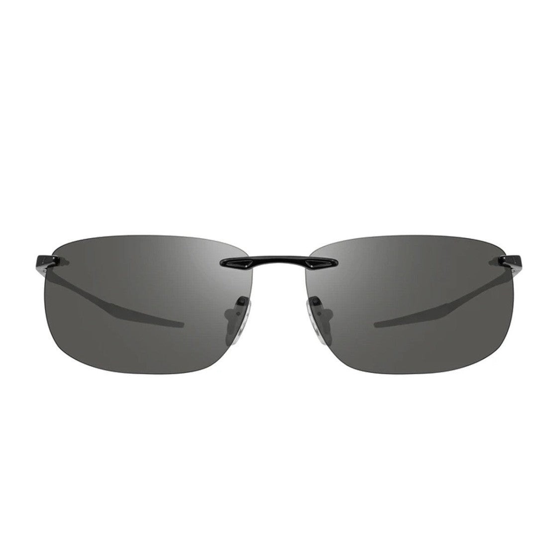 Revo Black Re1170 Serilium Rimless Rectangular Sunglasses