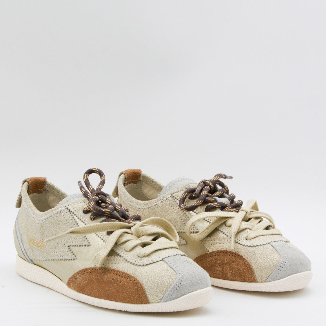 Moaconcept Low-Profile Suede And Leather Sneakers With Retro Accents