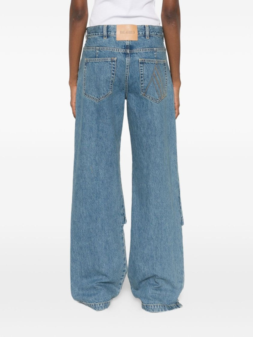 The Attico Medium Blue Denim Trousers