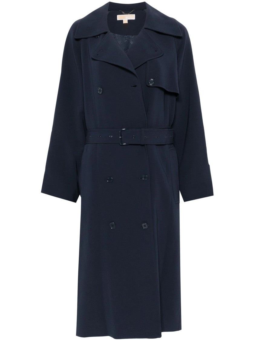 Michael Kors Belted Dolman Trench Coat With Casual Silhouette