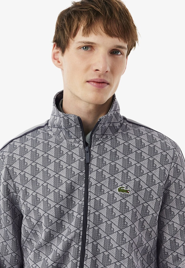 Lacoste Gray Paris Jacquard Track Jacket