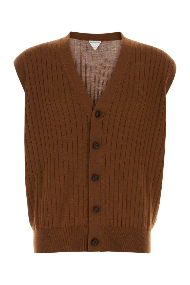 Bottega Veneta Brown Wool Vest