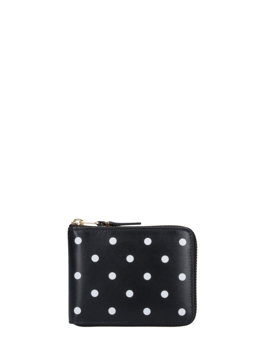 Comme Des Garçons Polka Dot Printed Leather Wallet