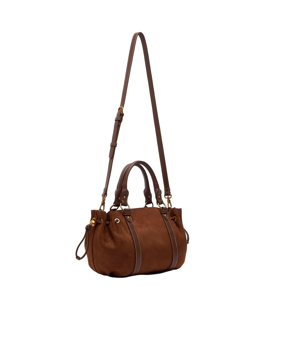 Liu Jo Tobacco Mini Gathered Microfiber Handbag