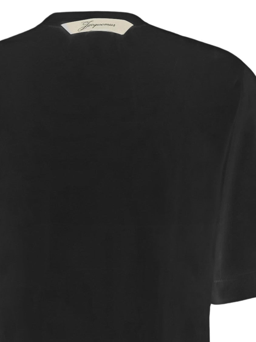 Jacquemus Black La Ventadou Paper Jersey T-Shirt