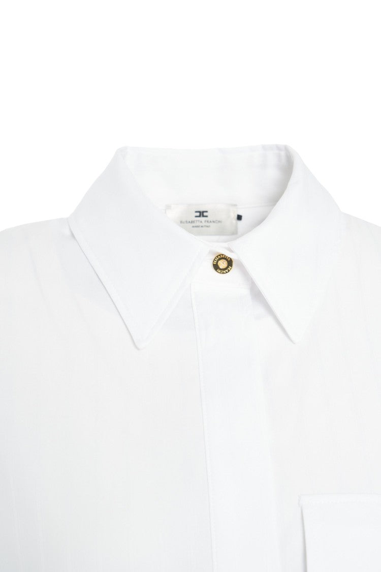 Elisabetta Franchi Oversized Shirt With Iconic Logo Print