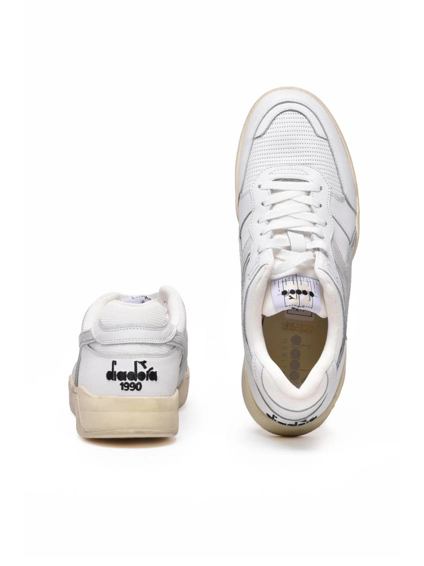 Diadora Heritage White Grey Leather B.560 Sneakers