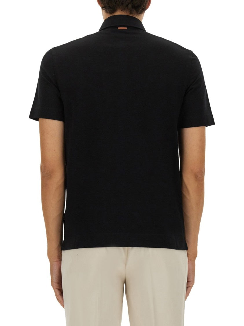 Zegna Classic Short-Sleeve Cotton Polo Shirt
