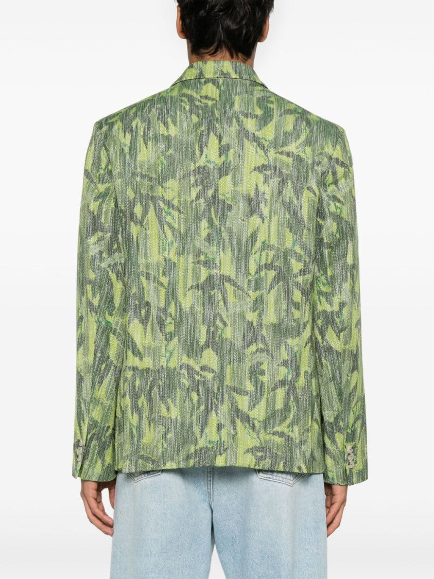 Kenzo Grass Green Multi Patch Pocket Jacket