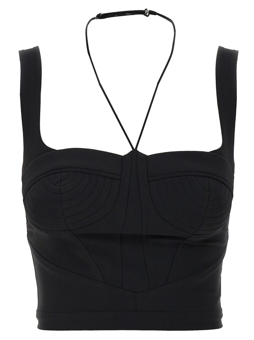Nensi Dojaka Shaped Bustier Top With Intricate Neck Lacing