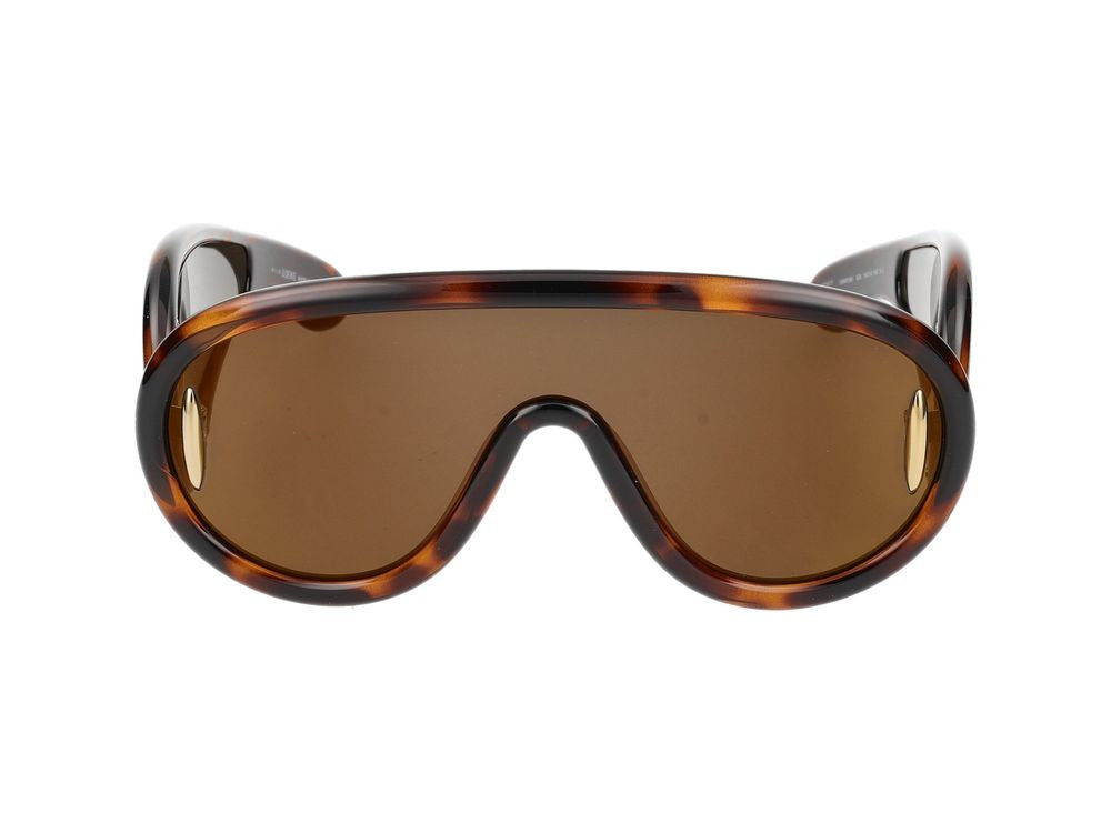 Loewe Tortoiseshell Oversized Shield Sunglasses
