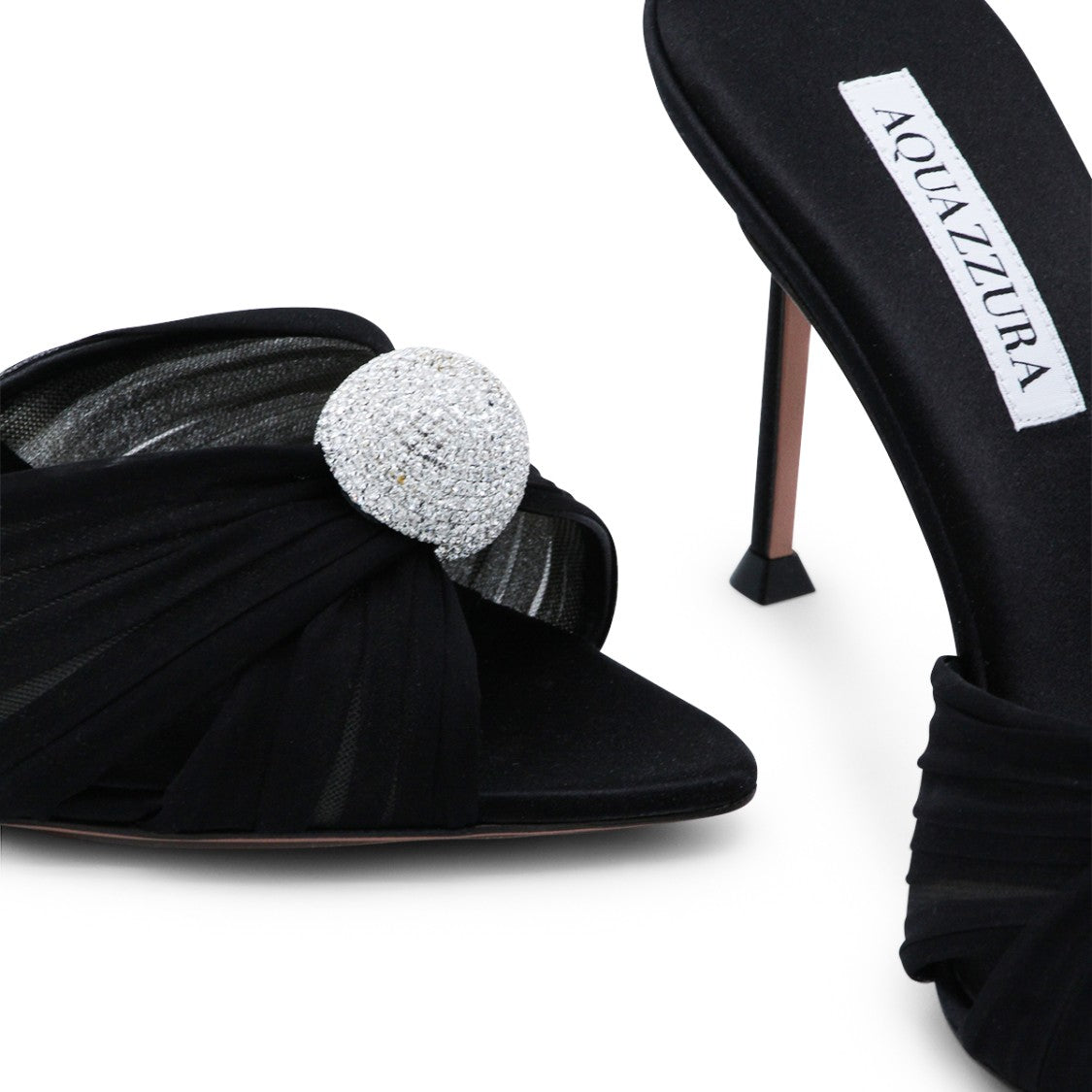 Aquazzura Minimalist Black Sandals With Straps