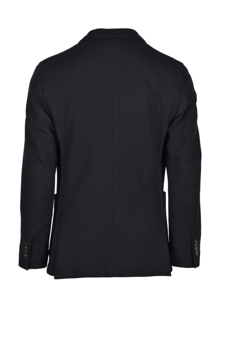 Boglioli Double-Breasted Knit Blazer - Black