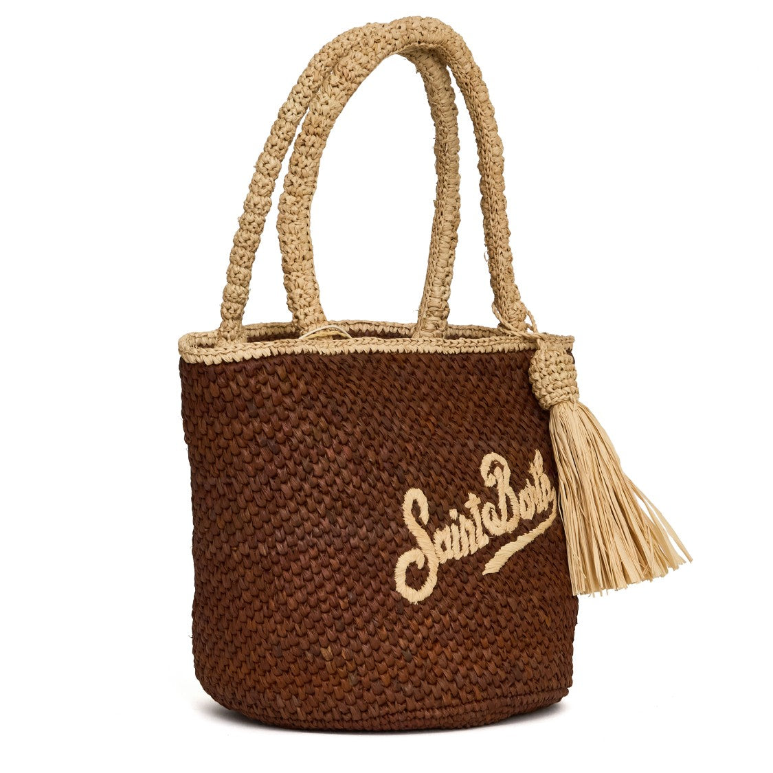 Mc2 Saint Barth Marcy Woven Bi-Color Tote Bag