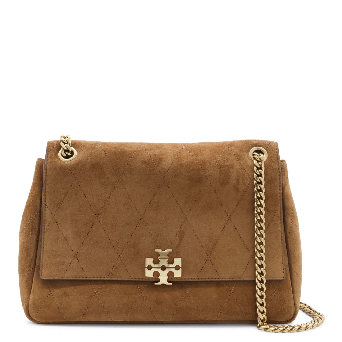 Tory Burch Caramel Suede Shoulder Bag