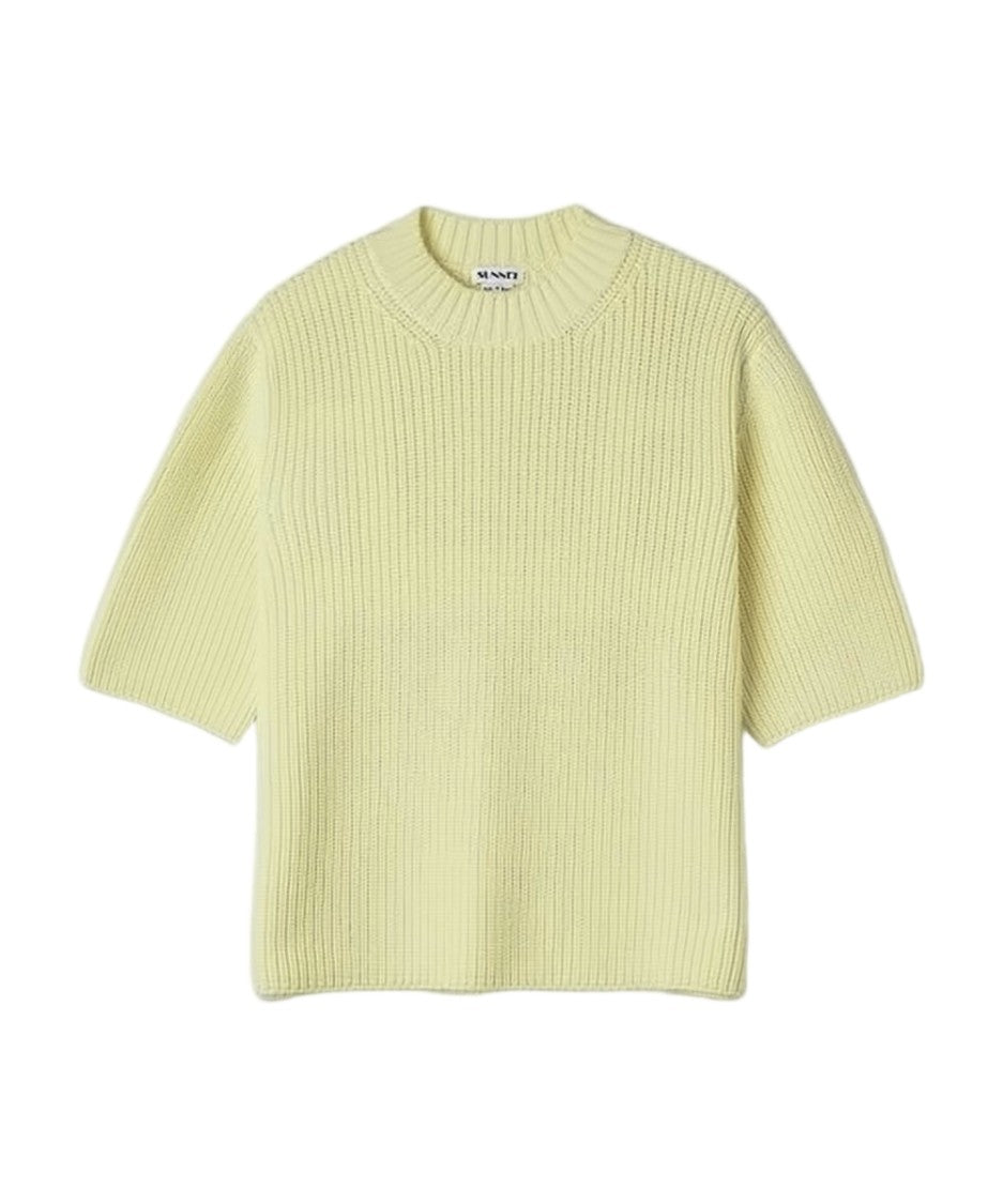 Sunnei Ribbed Knit Sweater With Boxy Silhouette