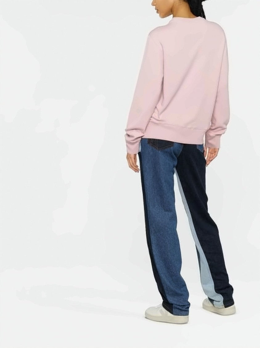 Golden Goose Pastel Pink Cotton Sweater With Subtle Star Emblem