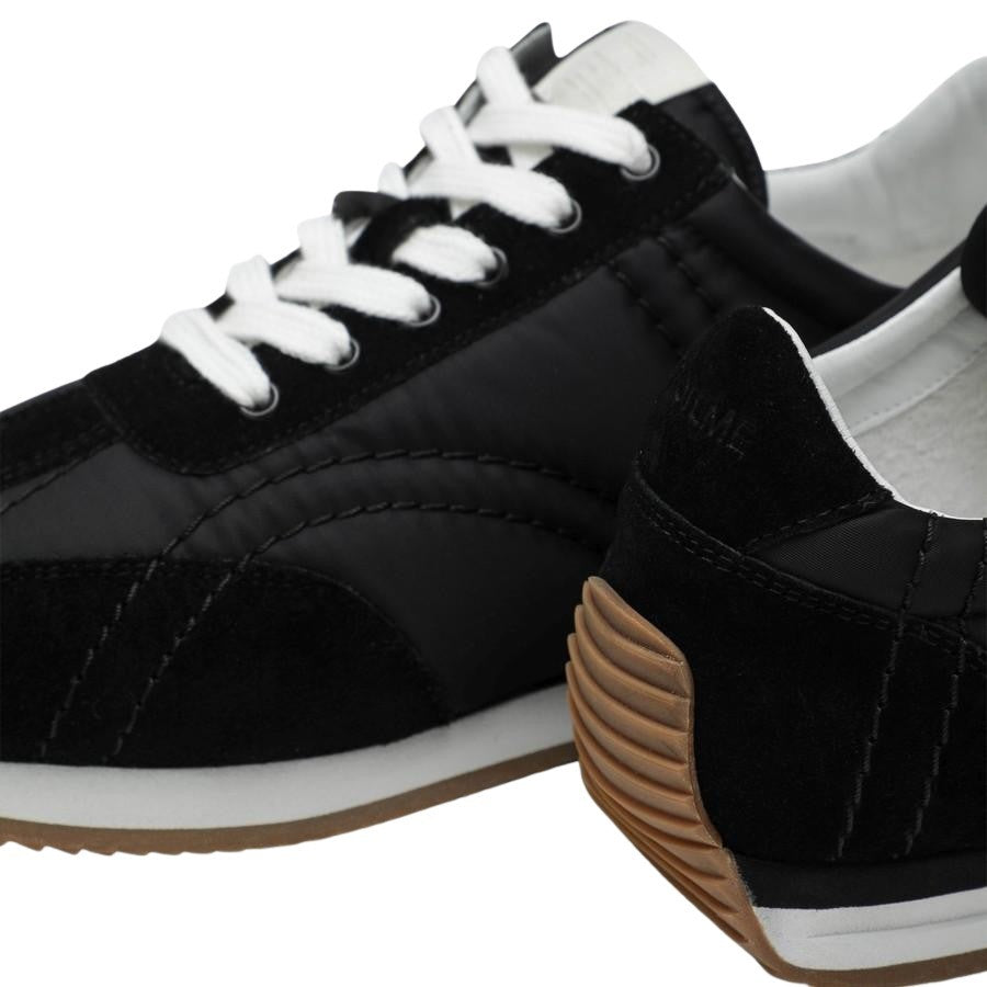 Totême Streamlined Black Sport Sneakers With Recycled Materials