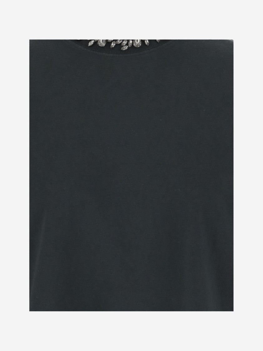 Golden Goose Cotton T-Shirt With Crystals
