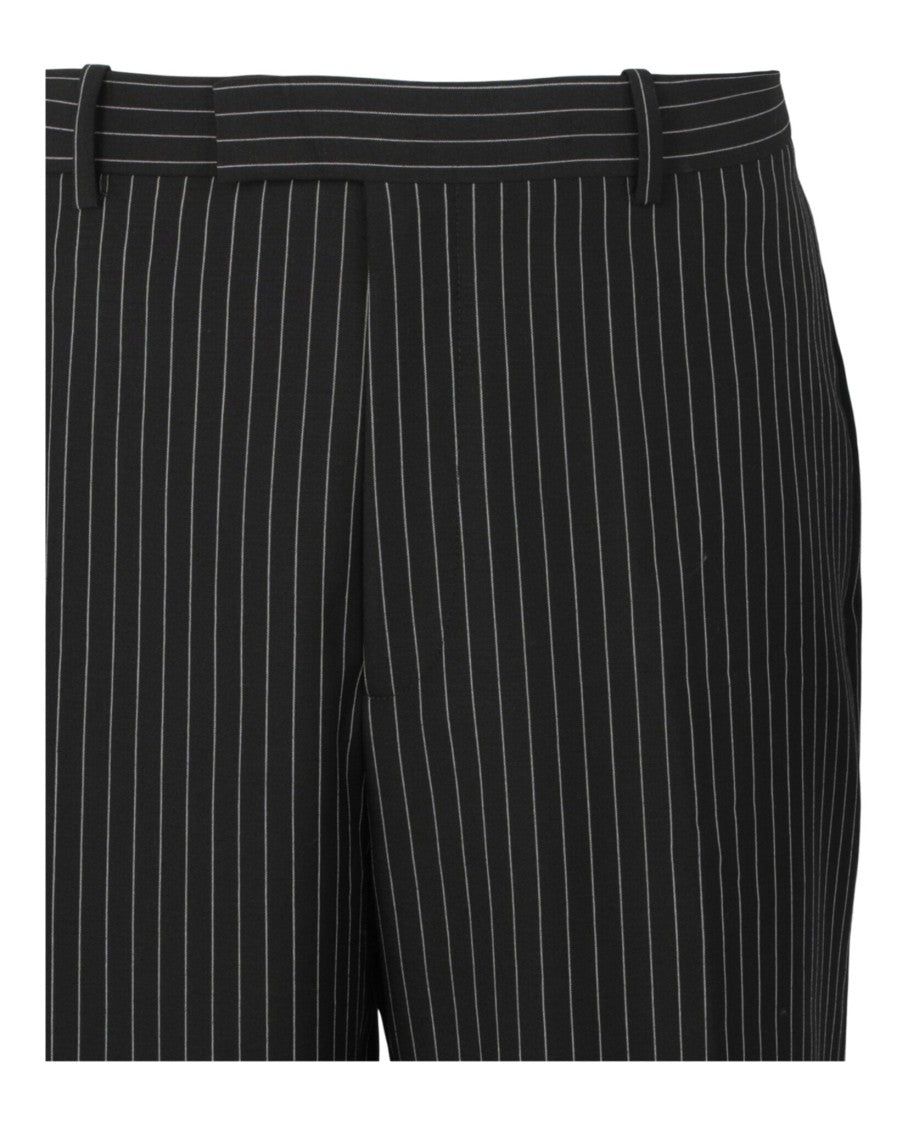 Ferragamo Pinstripe Trousers With Mid Rise And Tailored Fit